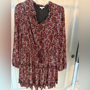 Voy size M Floral Red Dress